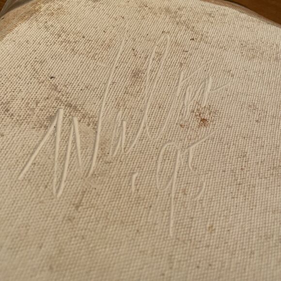 Signed Walton ‘95  Wavy Square Abstract Trinket Tray Nut Dish Sunset Colors - Picture 6 of 7